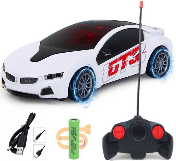 CADDLE & TOES Famous Car Remote Control 3D with LED Lights, Chargeable