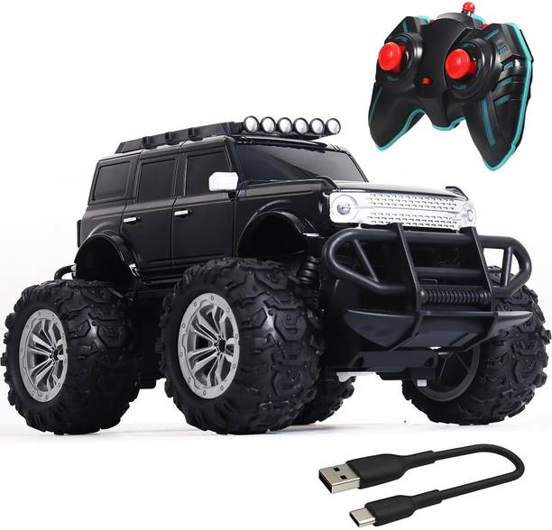 वेम्बली Rechargeable Adventure Jeep Off Roader All-Terrain & 4 Headlight Mode RC Car