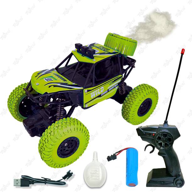 Toyco 1:16 Rock Crawler Offroad Monster RC Car with Smoke Function & Rechargeable Car