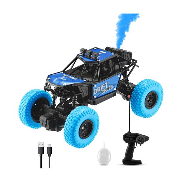 FS TOYS Rechargeable RC 4x4 Off-Road Rock Crawler with Spray Feature Toy