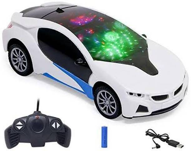 Littlin 3D Famous Car Toy with Flashing Lights for Kids (4 Function) (Multicolor)