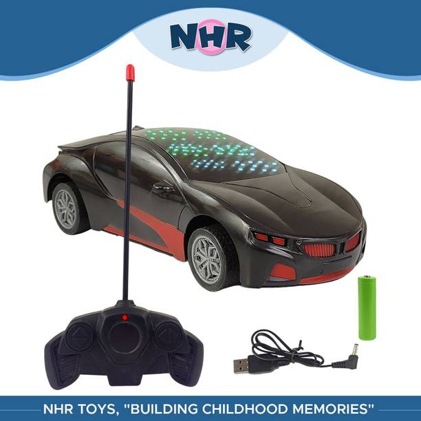 NHR 3D LED Lighting kids high speed rechargeable remote control Car for Kids