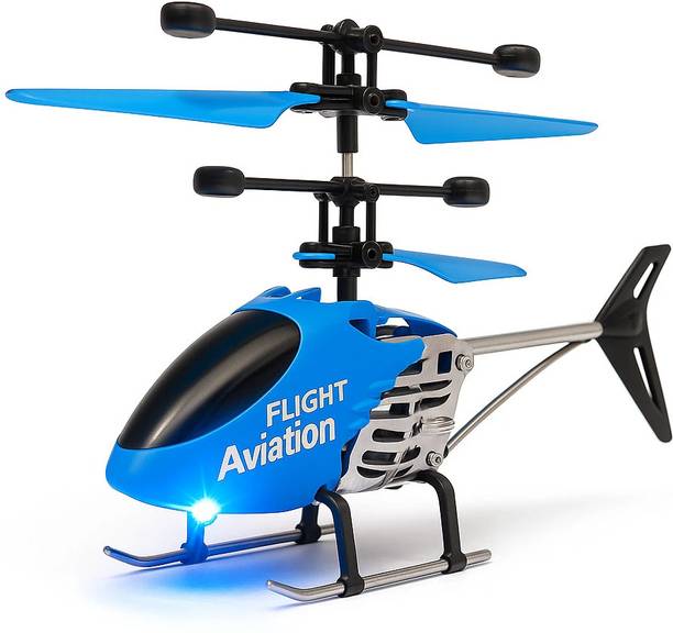 SuNZita Big Remote control toy helicopter with 3d lights and charging cable steel body