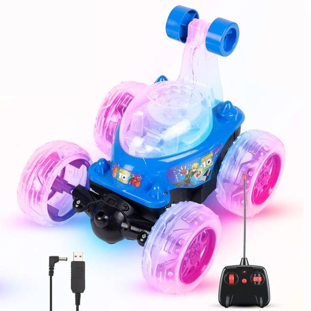 happy heaven Rechargeable 5 Functions 360° Rotating & Rolling Big Stunt Car Toy