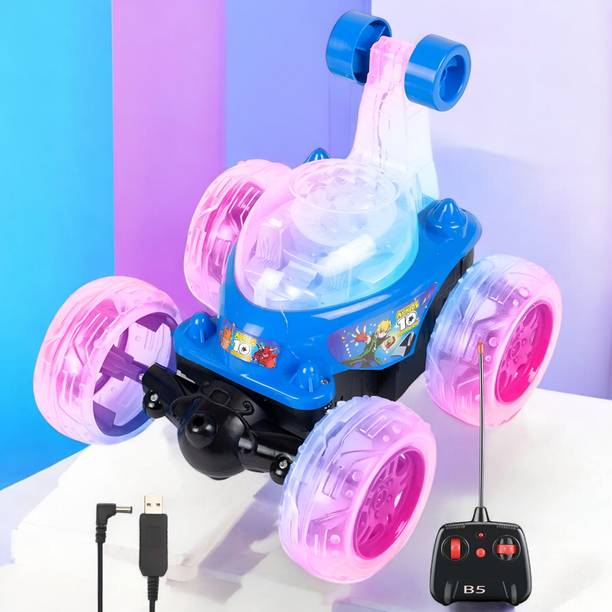 Mahi Zone Rechargeable Remote Control 360 Degree Stunt Car Music & Lights for Kids_M37