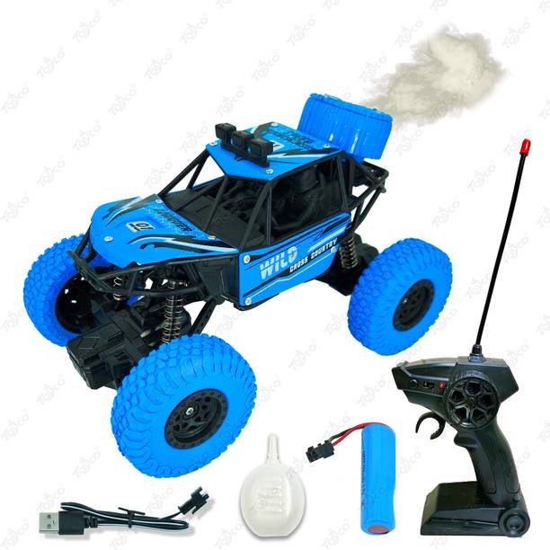 Toyco Rock Crawler 1:16 Offroad Monster RC Car with Smoke Function & Rechargeable Car