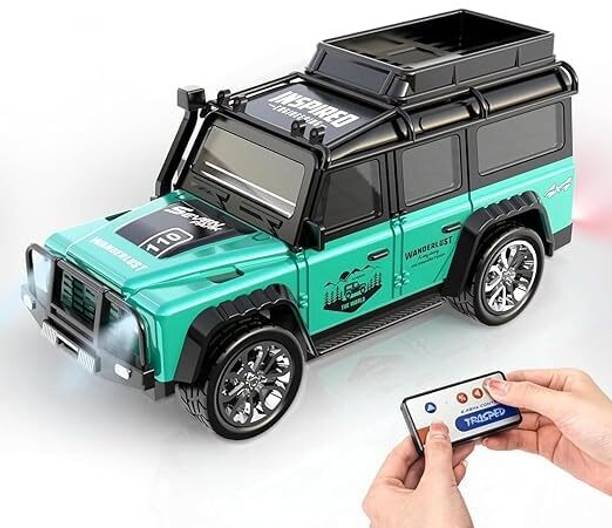 Navrangifashion Remote Control Racing Truck, Blue Metallic, Die-Cast Alloy Model Car 6-Wheel