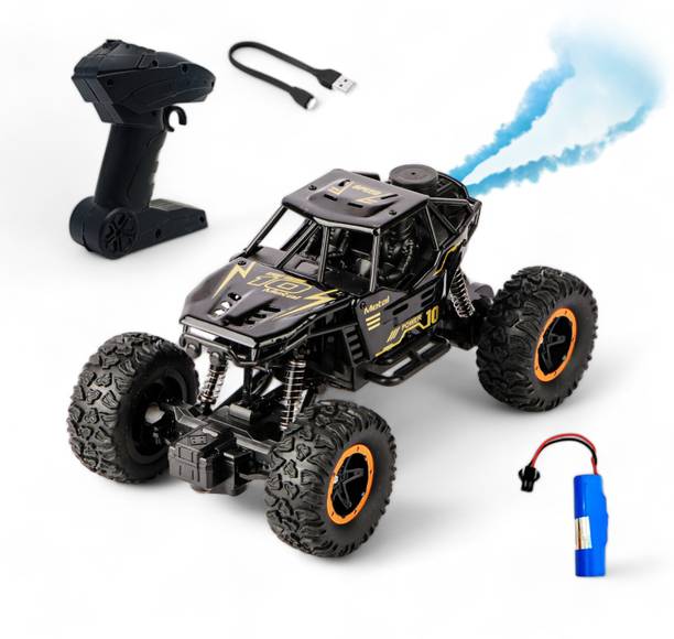 fizz Remote Control Metal Car for Kids with Mist Smoke Monster Truck rock crawler_HH2