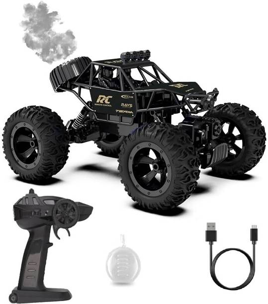 ZUNBELLA Remote Control Rock Monster Car 1:18 Scale Rechargeable Car Toy With Mist Spray
