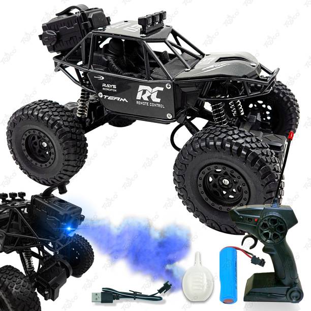 Toyco Rock Crawler 1:16 Offroad Monster RC Car with Smoke Function & Rechargeable Car
