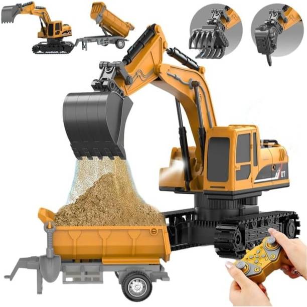 Toyboi Remote Control Construction JCB Toy Excavator for Kids – 1:22 11-Channel