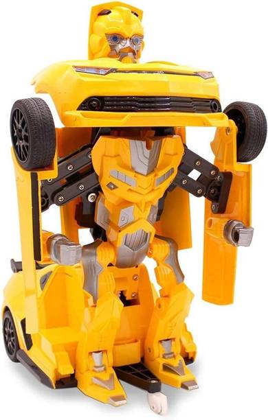 TOYACHI Transforming Robot Car Toy with Lights & Sound Yellow Sports Car for Kids56