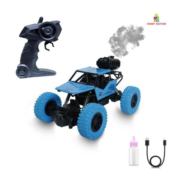 Kiddy Nation Rock Crawler Rechargeable RC Car 4X4 Off-Road Monster Truck for Kids with Smoke
