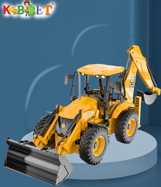 KOBBET 2in1 Unbreakable Pull Back JCB Construction Loader Truck Vehicle Toy for kids