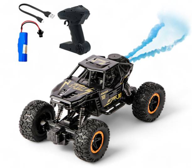 fizz Remote Control Metal Car for Kids with Mist Smoke Monster Truck rock crawler_HH3