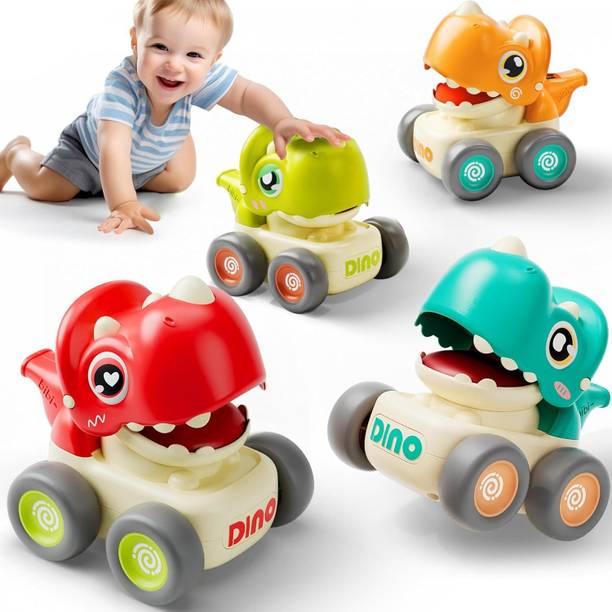 ZUNBELLA Cute Dinosaur Mini Racing Whistle Friction Powered Press & Go Toy Car(Pack of 1)