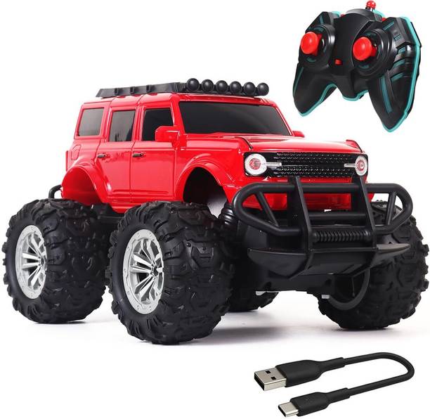 वेम्बली Rechargeable Adventure Jeep Off Roader All-Terrain & 4 Headlight Mode RC Car