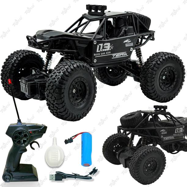 Toyco Rock Crawler RC Monster Truck Remote Controlled , RECHARGEABLE, 1:18 Scale Car