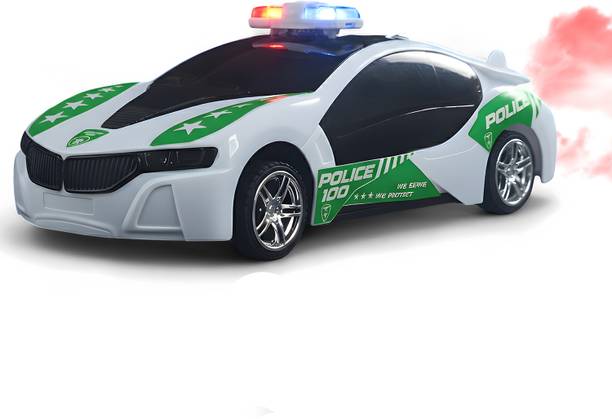 SMART BOY RC Police Car with Lights & Smoke Effect for Kids M-6886