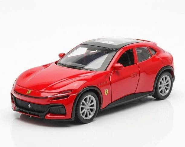 SQUIDSY 1:36 Scale Farrari Car Diecast Toy Metal Pullback with Light & Sound for Kids