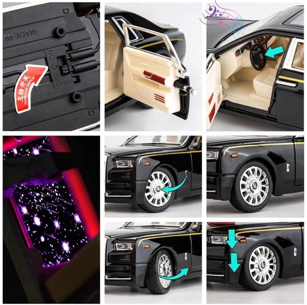 Pepstter 1/24 Rolls-Royce Phantom Model Car,Zinc Alloy Pull Back Toy Cars