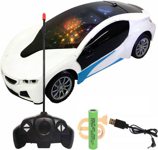 CADDLE & TOES Famous Car Remote Control 3D with LED Lights, Chargeable