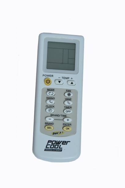Godrej Power Cool Universal Remote Controller All Leading Brand - Air Conditioner Godrej, Carrier, Daikin, Haier, Hitachi, LG, Midea, Mitsubishi, Panasonic, Samsung, TCL, Whirlpool Remote Controller