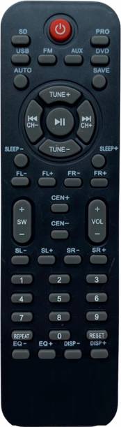 SHYAM BABA ENTERPRISES Xpecial ICONIC UNIVERSAL Remote Compatible for CASTOR HOME THEATER (Black) ICONIC / BESTON / DELTRON / HYBON HOME THEATER Remote Controller