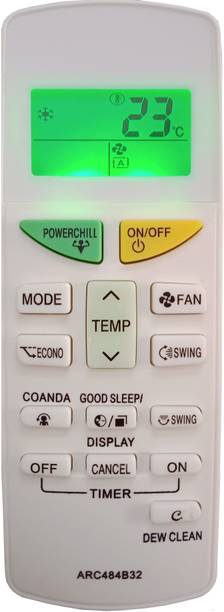 LipiWorld 132L ARC484B32 AC Remote (Dew Clean) With Dis...