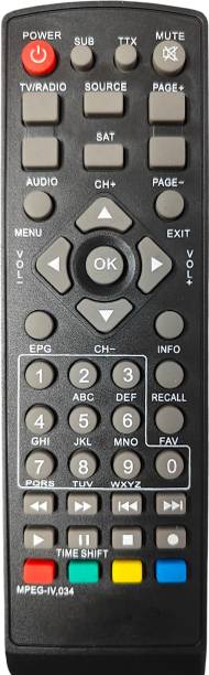 EHOP Compatible Remote Control for Settop Boxes IB, IBONE PLUS, Duetek Remote Controller