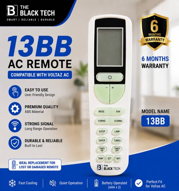 THE BLACK TECH 13bb Ac Remote universal 13BB FOR AC RE...