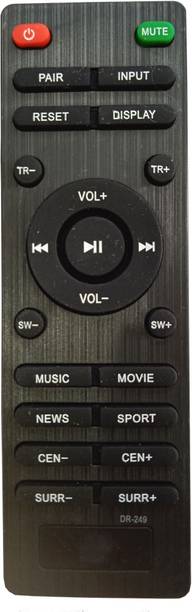 LipiWorld DR-249 Home Theater Soundbar System Remote Compatible For Zebronics Soundbar Remote Controller