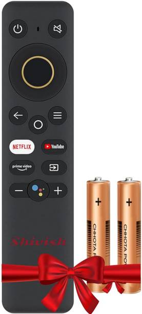 Shivish Infrared Non Voice TV Remote Compatible for Realme Android LED TV With 2 FREE Battery,  Smart led tv Remote with Netflix, Prime Video & YouTube HotKeys Realme Remote Controller