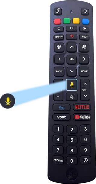 THE BLACK TECH Jio Fiber  Fiber Voice Remote with OTT Shortcut Buttons Jio Remote Controller