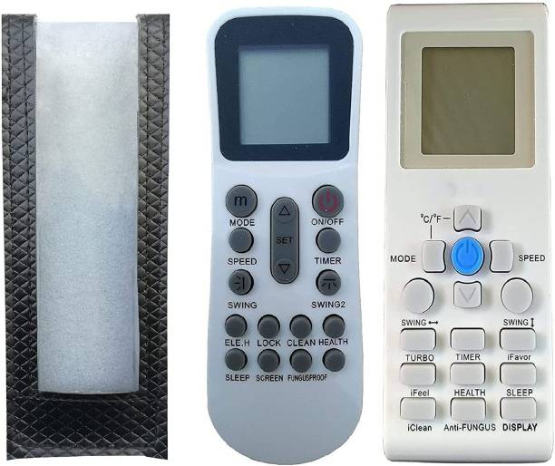 BhalTech PU Leather Remote Case Cover Perfect Fitting Fully Protective Only Remote Cover Pls Check Your Remote Dimensions Compatible for Bluestar/Lloyd VIDEOCON AC Remote Controller