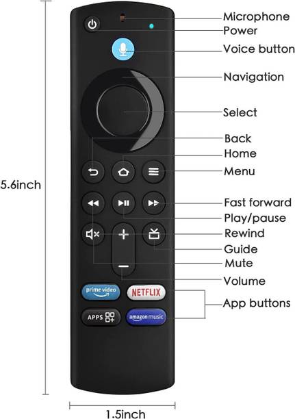 X88 Pro Amazon Fire Sitck Remote control fire stick 3rd generation (pairing manual will be inside ) रिमोट कंट्रोलर
