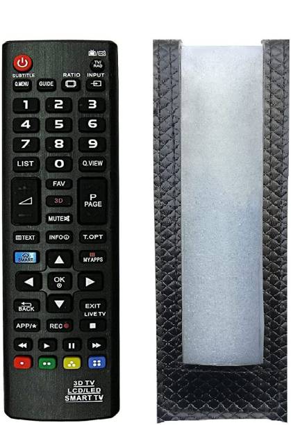 BhalTech 3D Smart PU Leather Case Cover Perfect Fitting Specially Designed Protective (Only Remote Cover) Pls Check Your Remote Dimensions Compatible for LG TV Remote Controller