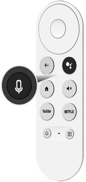 Tech Vibes Google Chromecast Remote Controller Remote Compatible with  4K TV(Bluetooth Voice Command Function) Google Chromecast Remote Controller