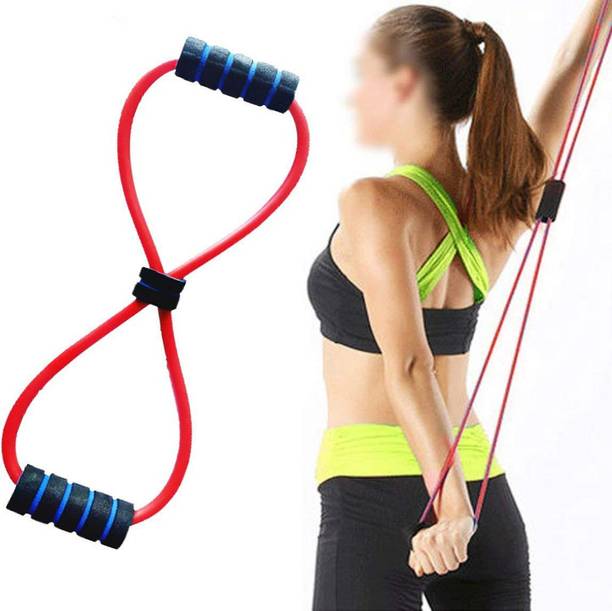 Neat Yoga Chest Expander Latex Figure 8 Shape Yoga Fitness Workout Toning Resistance Band