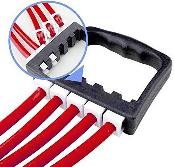 PRODEALS Chest Expander Developer Flexor for Fitness Workout with 5 Removable Latex Ropes Resistance Tube