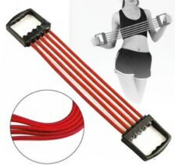 BOLDHIGH Adjustable Chest Expander for Fitness Workout with 5 Soft Latex Rope for Unisex Resistance Tube