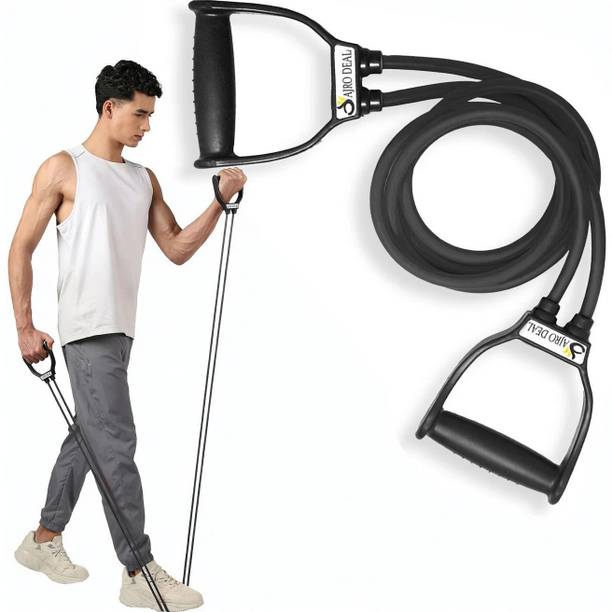 AJRO DEAL Double Toning Exerciser Fitness Pulling Rope Resistance Tube