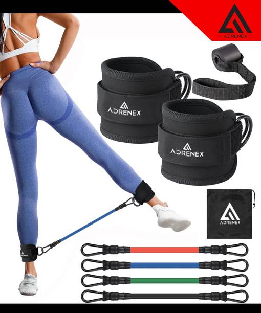 Adrenex Ankle Resistance Band for Home Workout, Strength Training, Weight Loss Resistance Tube