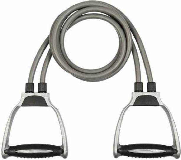 SIXTEEN Double Resistance Band Toning Tube Exerciser with D Handle Resistance Tube