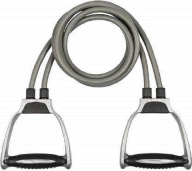LIVOX Double Resistance Band Toning Tube Exerciser Fitness Pulling Rope Resistance Tube
