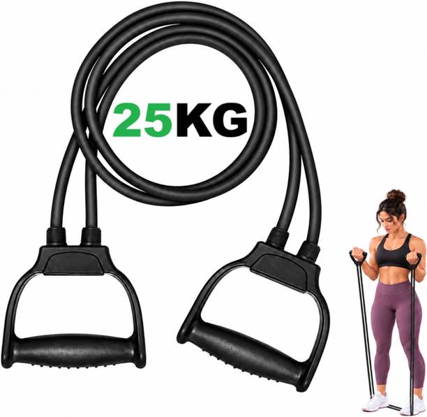 GJSHOP Double Toning Resistance Tube Pull Rope Elastic Rubber Exercise Band Resistance Tube