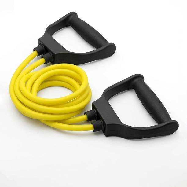 Wellesa 30KG Heavy Duty Exercise Band with D-Handle Home Gym Workout, Strength Training Resistance Tube