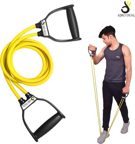 AJRO DEAL Double Resistance Tube For Men And Women For Home Gym Resistance Tube रेजिस्टेंस ट्यूब