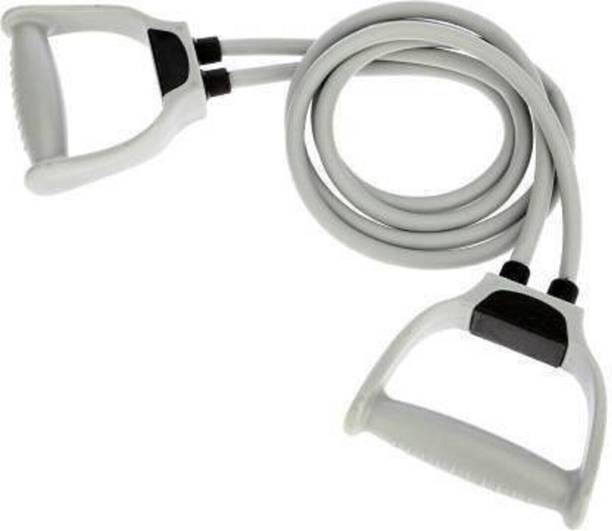 SIXTEEN Double Resistance Bands Toning Tube Exerciser with D Handle (Multicolor) Resistance Tube