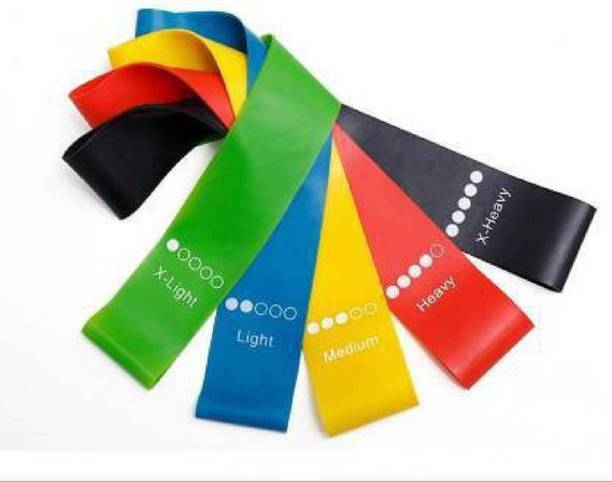 SERCUI Loop Bands Set Of 5, Premium Workout Loop Bands Yoga Resistance Tube (Multicolor) Resistance Tube